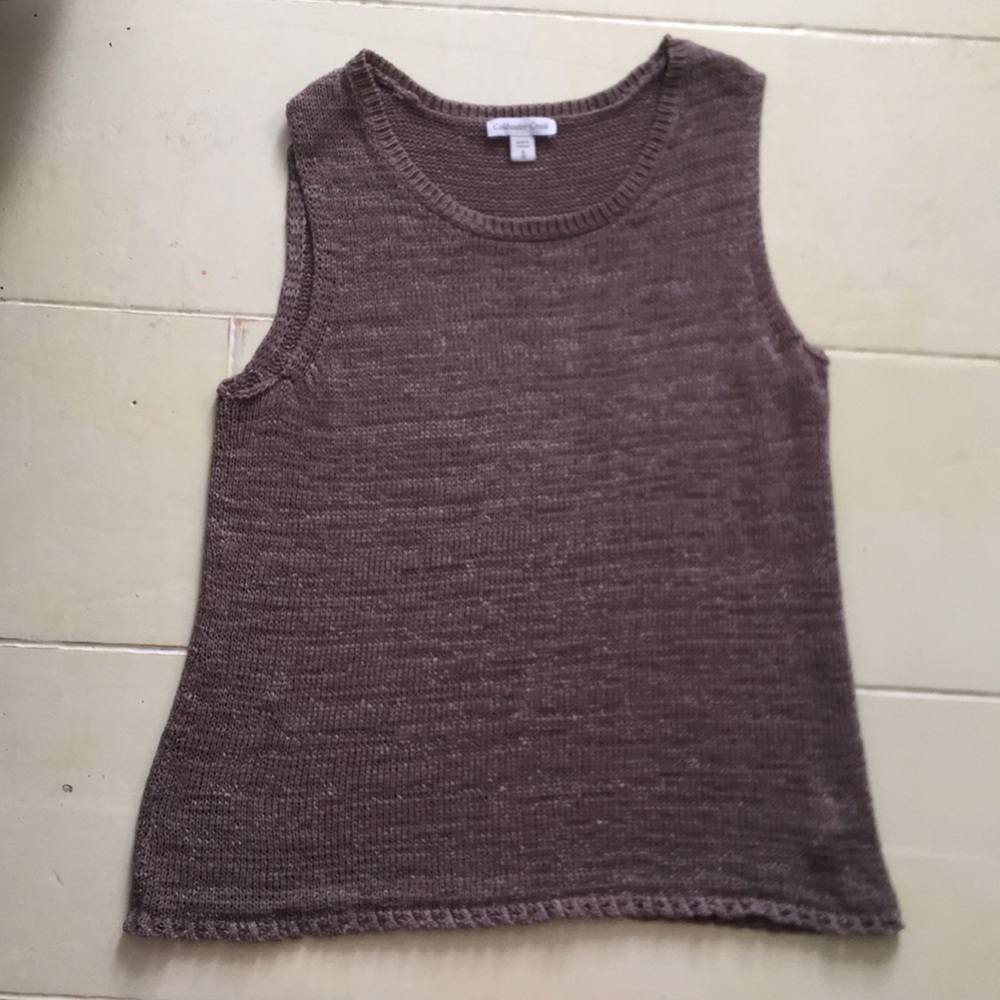 Tan, extra large knitted tank top